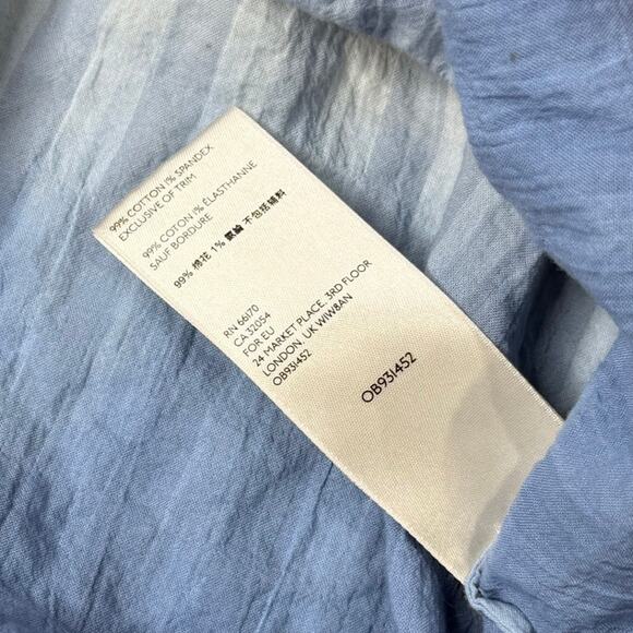 Free People We The Free Little Bit of Something Ombre Oversized Smocked Blouse - Picture 5 of 8